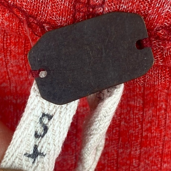 Free People We the Free Londontown coral thermal look long sleeve top size S - Picture 5 of 13